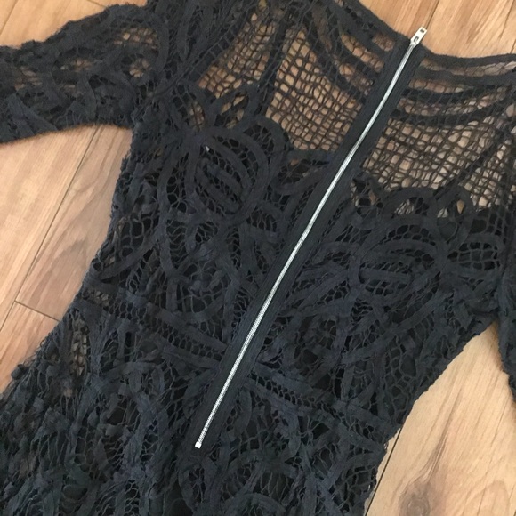 Rag & Bone Nancy Black Crochet Lace Net Dress - Picture 5 of 6